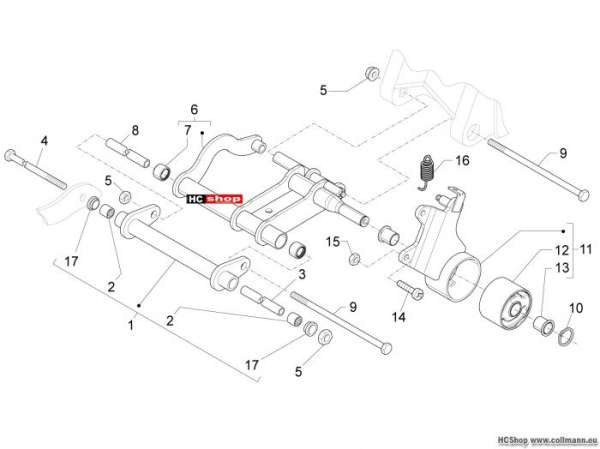 Piaggio Schwingarm Fly 50 4t 4v