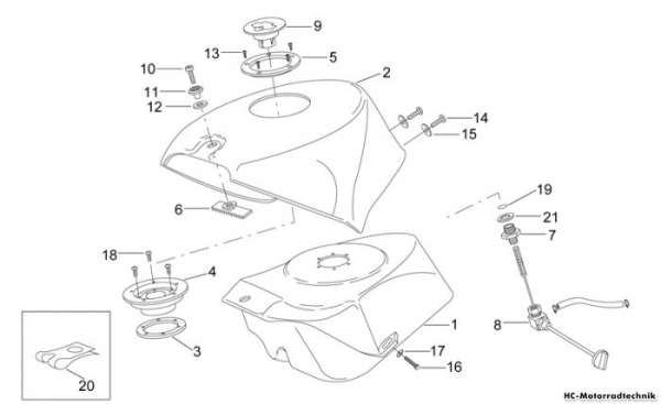 Aprilia Kraftstofftank RS 50