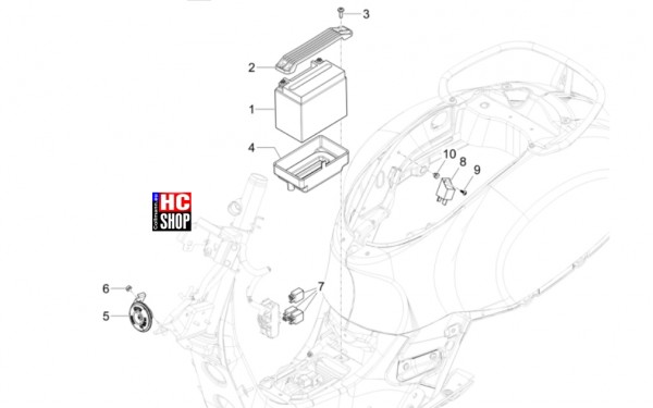 Vespa GTV 300 HPE RST - Elektrische Anlage - Fernschalten