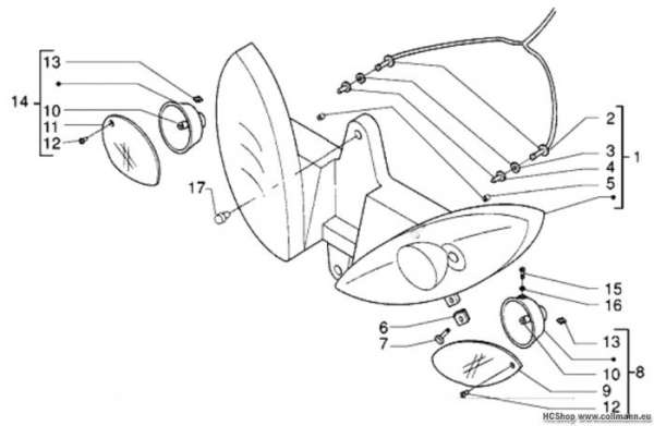 Piaggio Vorderbeleuchtung X9 125