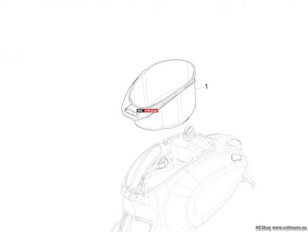 Vespa Primavera 50 2T Schutzhelmgehäuse - Untersitz