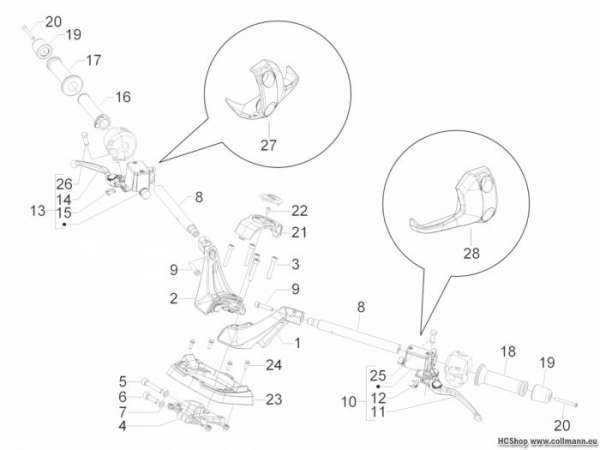 Gilera Lenker - Hauptbremszylinder GP 800