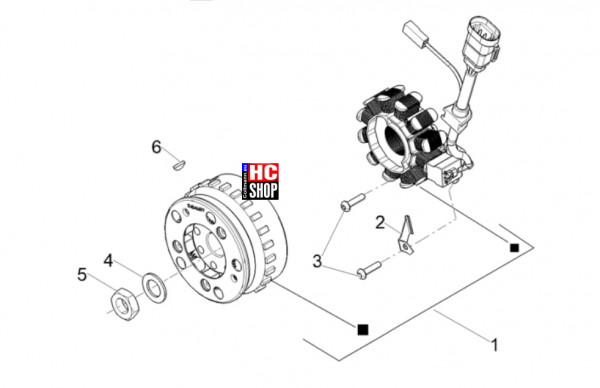 Aprilia SXR 50 E5+ - Motor - Lichtmaschine