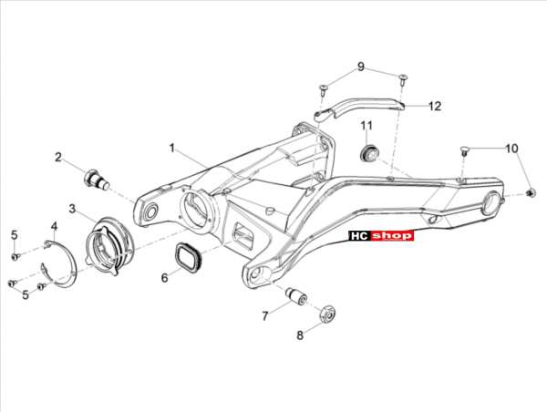 Moto Guzzi V85 TT E4 Rahmen Schwinge