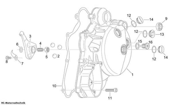 Aprilia Kupplungsdeckel RS E2 / E3 125