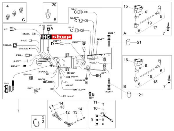 Moto Guzzi V7 III Anniversario 750 ABS E4 - Elektrische Anlage Mitte