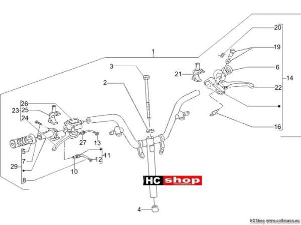 Gilera Lenker - Hauptbremszylinder Stalker 50