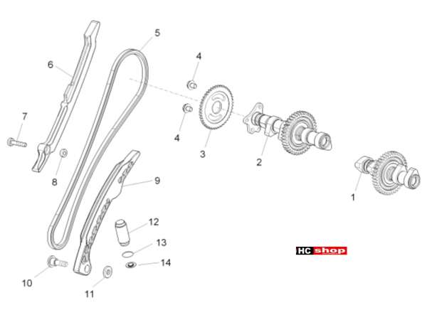 Aprilia Tuono V4 Factory 1100 Superpole Motor Hint. Zylindersteuer