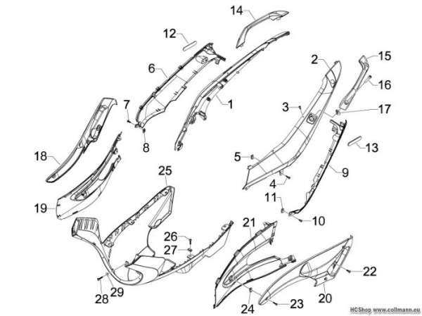 Gilera Seitenabdeckung - Spoiler Runner 50 SP