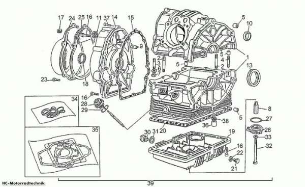 Moto Guzzi Kurbelwellengehäuse Nevada 750
