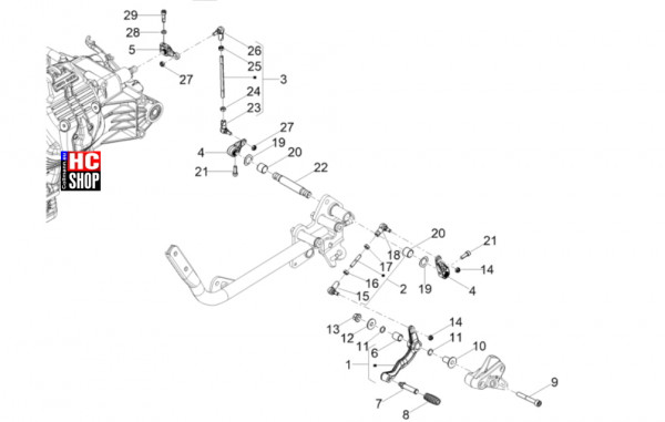 Moto Guzzi V7 Stone 850 E5+ - Motor - Interne Schaltsegmente