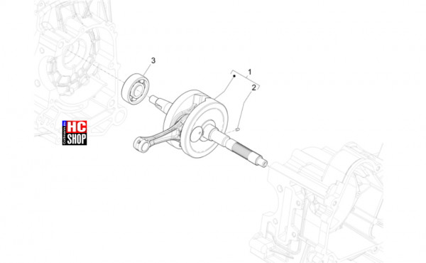 Vespa Sprint S 50 E5 - Motor - Kurbelwelle
