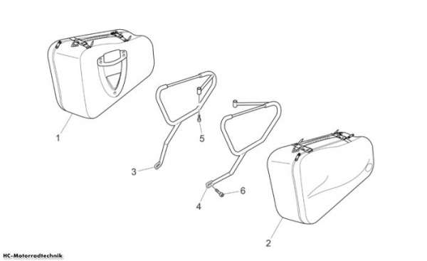 Moto Guzzi Touring Side cases Breva IE 750