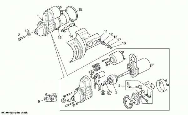 Moto Guzzi Startermotor V 11 Sport/Mandello 1100