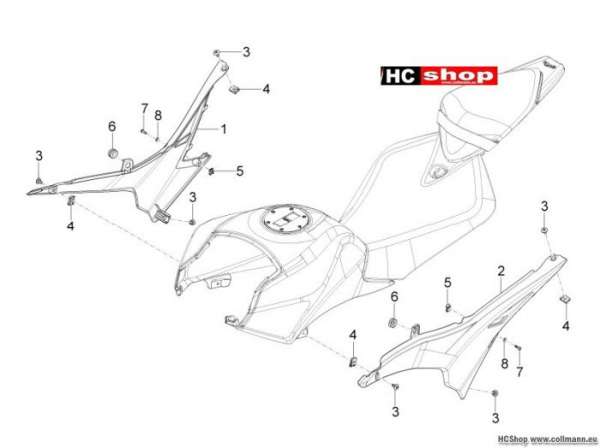 Aprilia RS4 50 SBK Mittlerer Aufbau