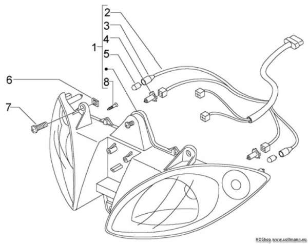 Piaggio Vorderbeleuchtung X9 125 Evolution