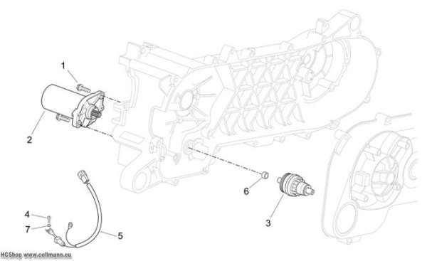 Aprilia Startermotor Scarabeo 2T E2 eng.Piaggio 50