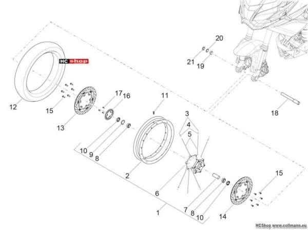 Aprilia Caponord 1200 Rally Vorderrad