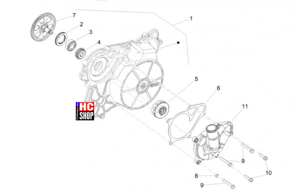 Aprilia RS 660 E5+ - Motor - Wasserumpe