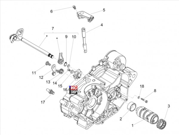 Aprilia SX 125 E5 - Motor - Schaltgetriebe