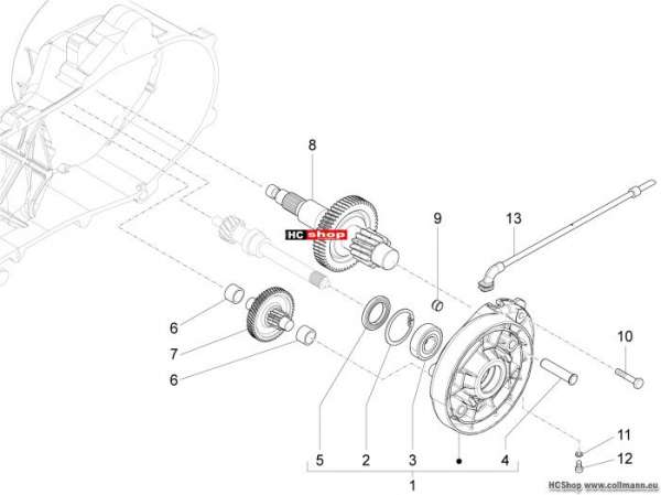 Piaggio Getriebe Fly 50 4t 4v