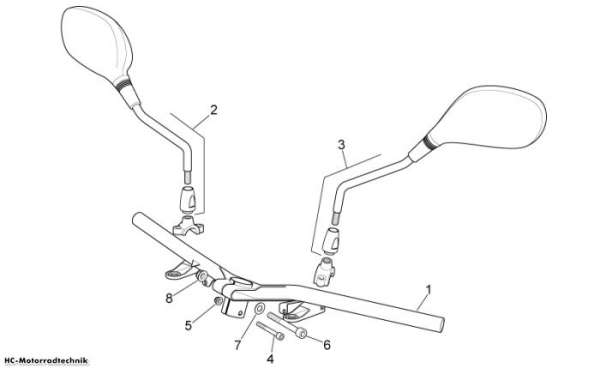 Aprilia Lenkstange Sport City E2 125/200