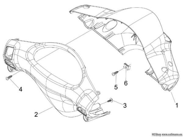 Piaggio Lenker Deckungen Fly 125 4T