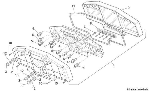 Aprilia Instrumententafel RSV 1000