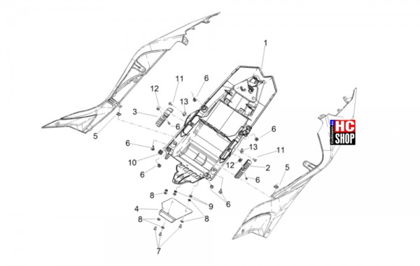 Aprilia RSV4 1100 Factory E5 - Aufbau - Staufach