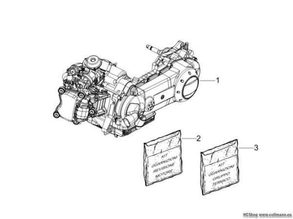 Piaggio Motor, komplett Beverly 125 Tourer
