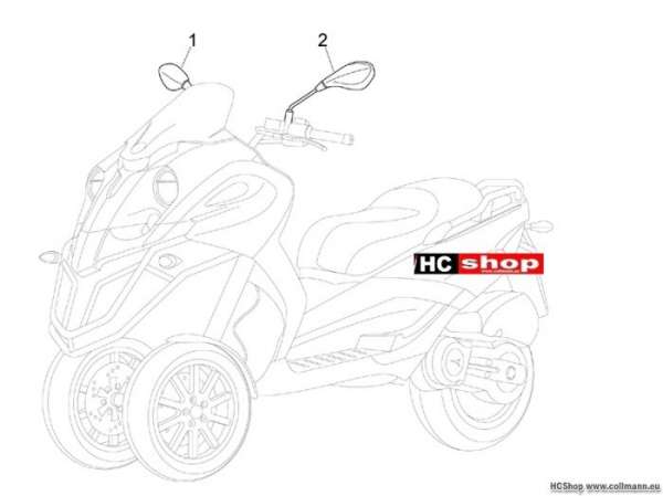 Gilera Rückspiegel/n Fuoco 500