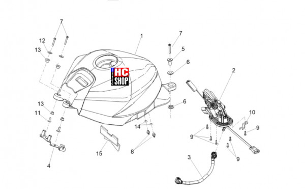 Aprilia RS 660 Factory E5+ - Tank - Kraftstofftank