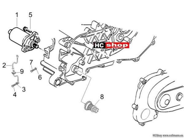 Piaggio Starter - Elektrischer starter NRG 50 Purejet