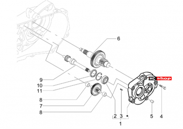 Vespa LX 50 4T Motor Einheit Getriebe