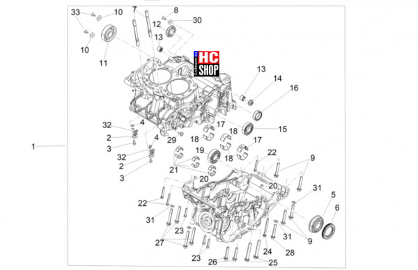 Aprilia RS 660 E5+ - Motor - Gehäuse I