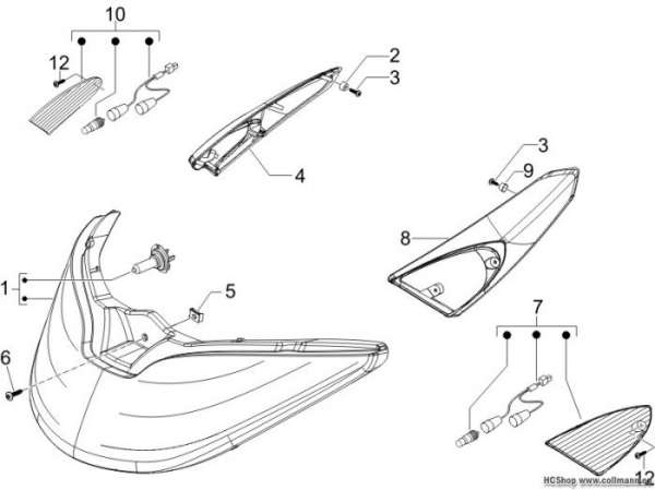 Piaggio Vorderleuchten - Blinkleuchten X Evo 125
