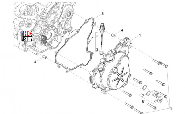 Aprilia Tuono 125 E5+ - Motor - Zünderdeckel