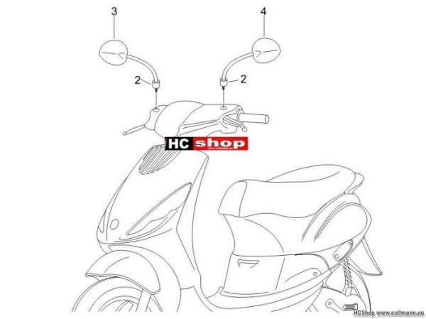 Piaggio Zip 50 4T Rückspiegel/n