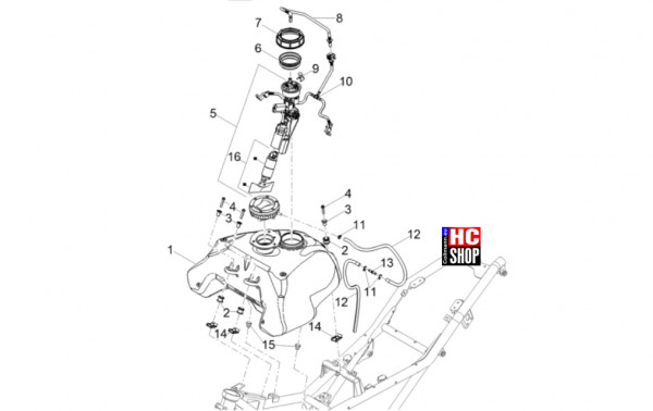 Moto Guzzi V85 TT Strada E5 - Tank - Kraftstofftank