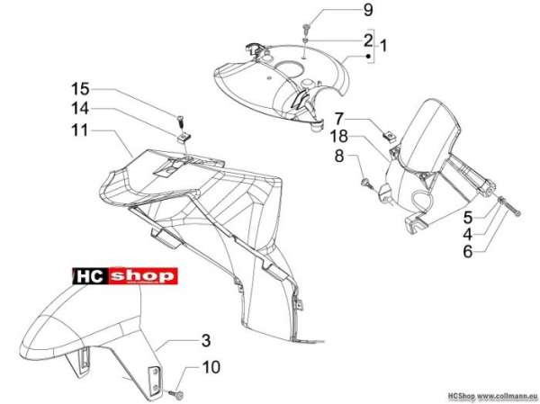 Piaggio Radgehäuse - Radkotflügel nrg power dd