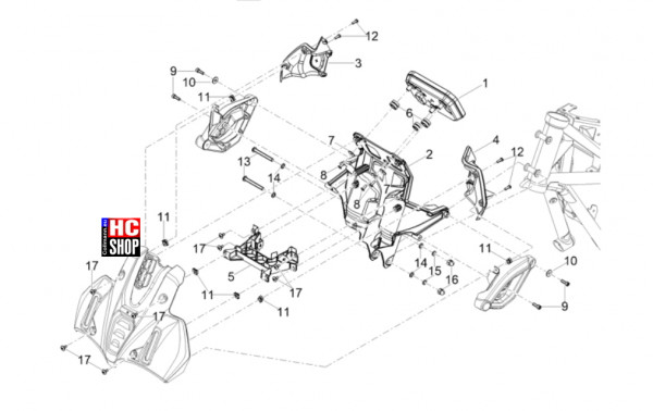 Moto Guzzi V85 TT Strada E5 - Vordere Lichter-Instrumente