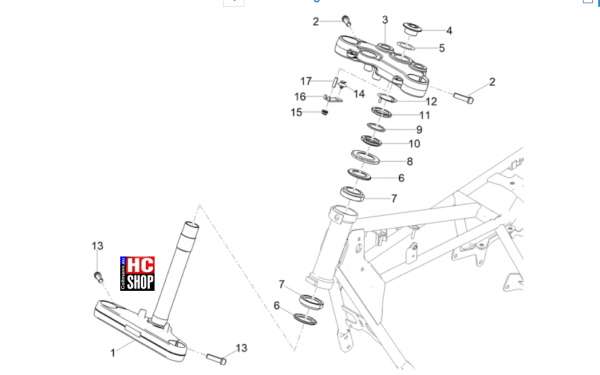 Moto Guzzi V7 Stone Corsa - Lenkstange-Schaltungen- Lenkung