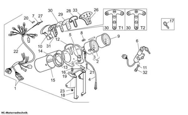 Moto Guzzi Instrumententafel Nevada Base/Club 750