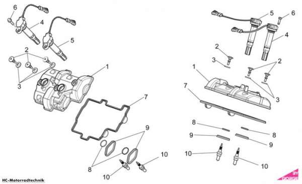 Aprilia Ventildeckel RSV 4 1000