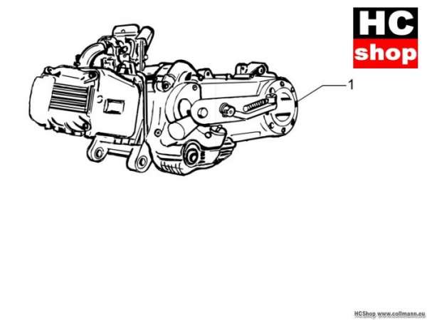 Piaggio Motor, komplett Fly 50 4T