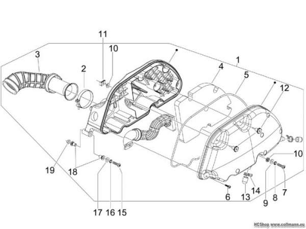 Vespa Luftfilter GTS 125 ie Super