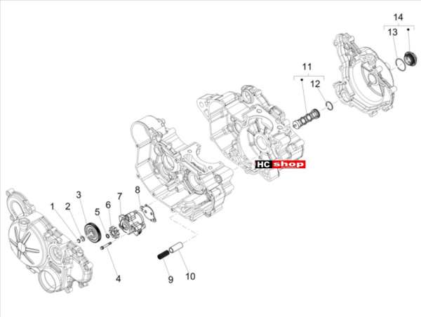 Aprilia SX 125 ABS - Motor - Ölpumpe