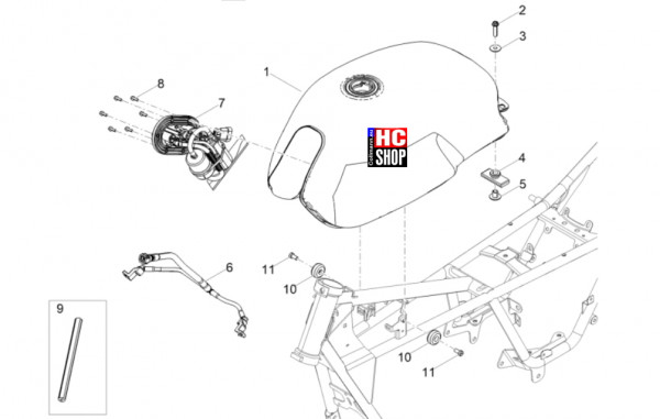 Moto Guzzi V7 Stone 850 E5+ - Tank - Kraftstofftank