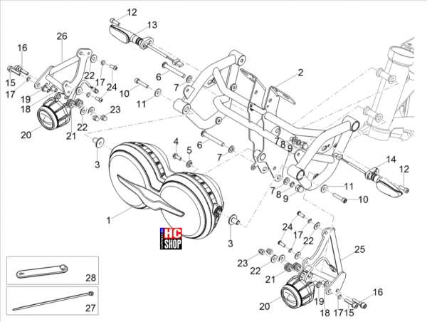 Moto Guzzi V85 TT E5 Vordere Lichter