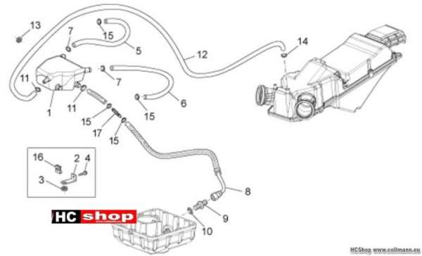 Moto Guzzi Stelvio 1200 Anlage Blow-by